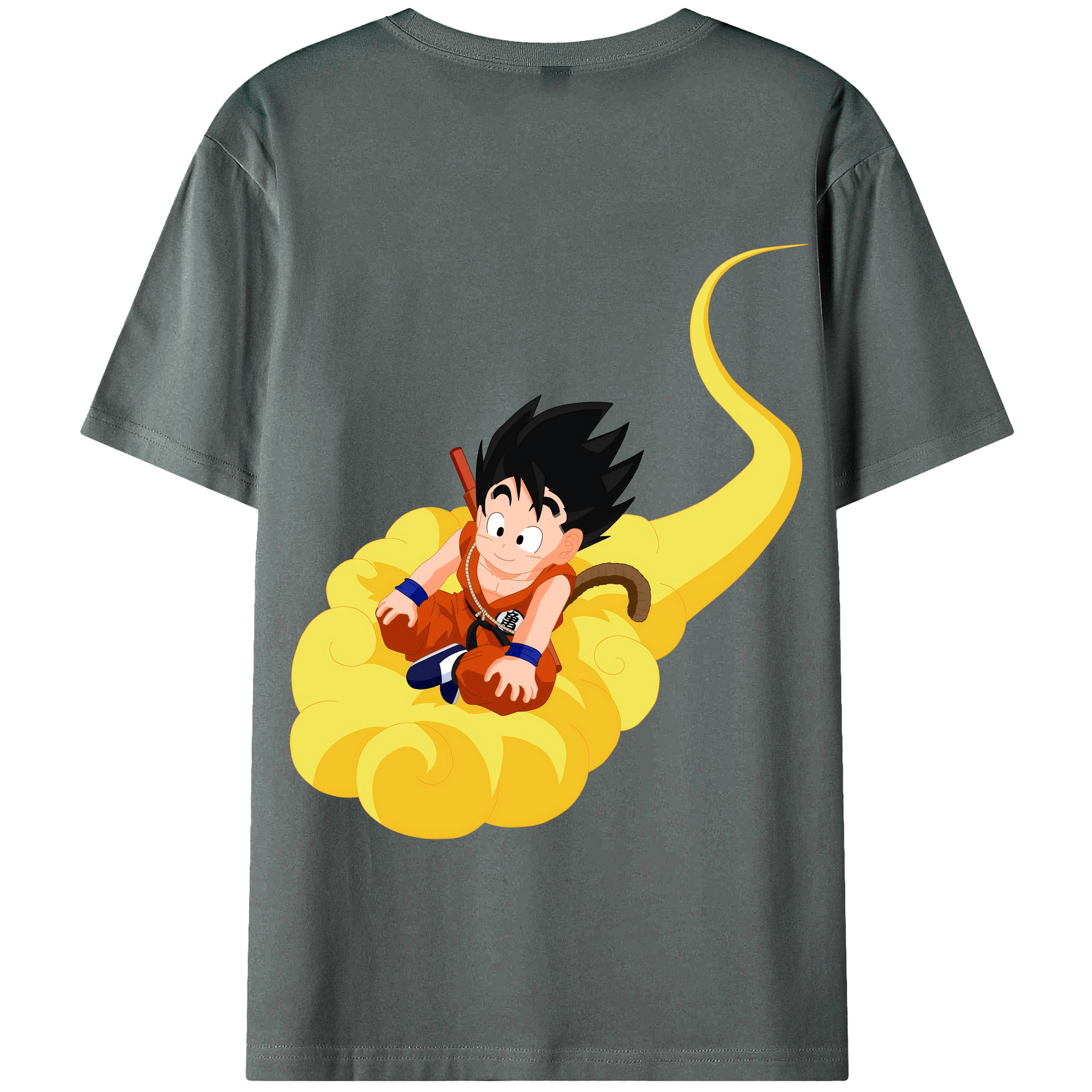 （画像用） ドラゴンボール 孫悟空（そん ごくう）Son Goku カカロット DRAGON BALL Kakarotto 綿100％半袖Tシャツ（背面プリント）